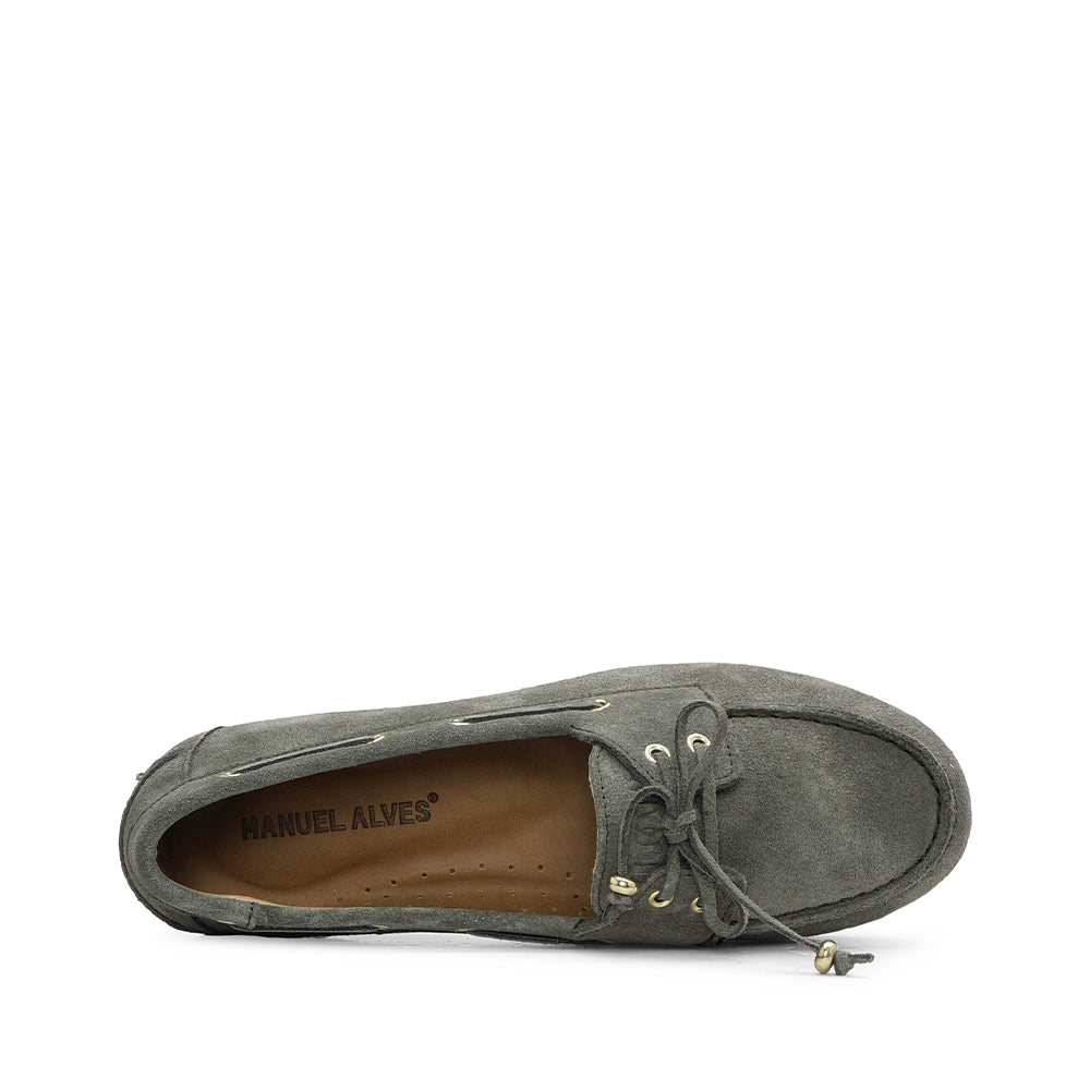 Sapato Mocassim Mulher Camurça Verde