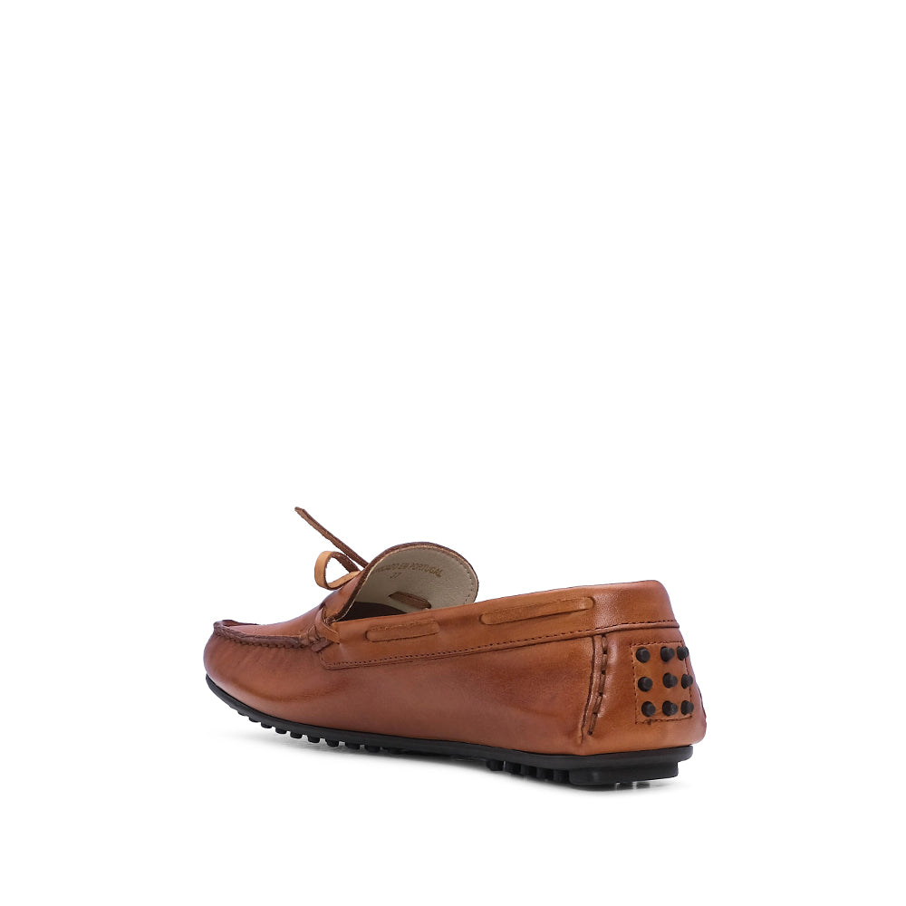 Sapato Mocassim Mulher Pele Camel