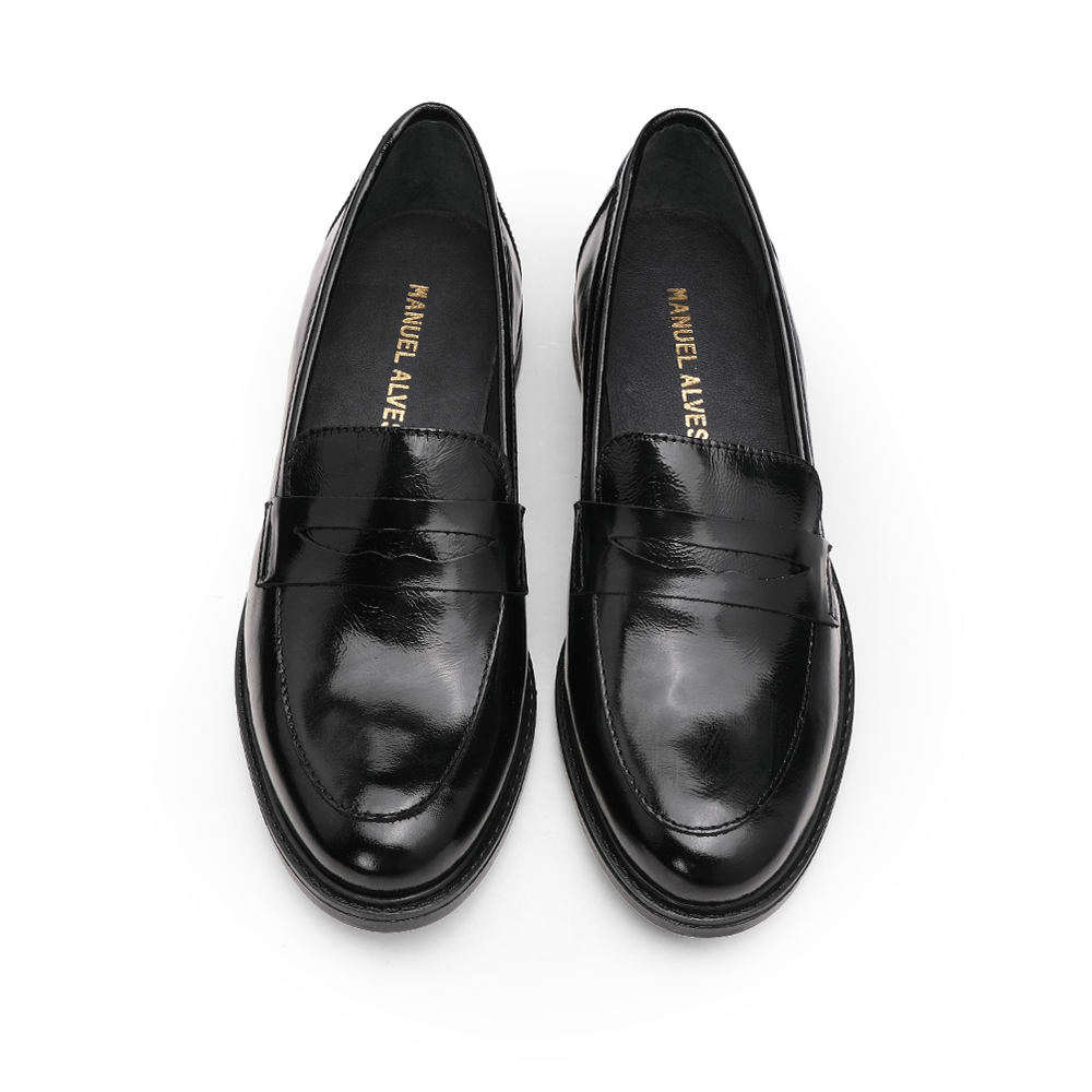 Sapato Mocassim Mulher Verniz Preto
