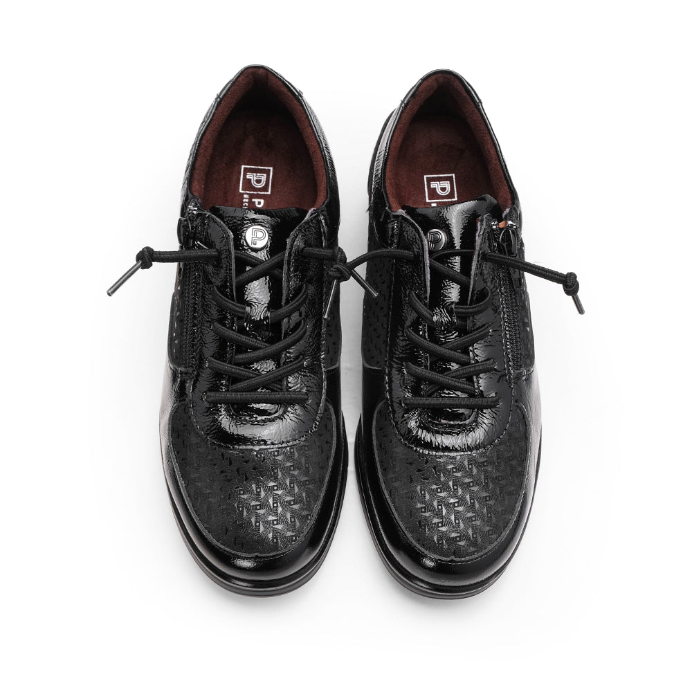 Sapato Conforto Mulher Verniz Preto