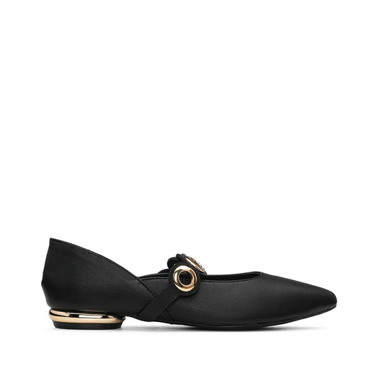 Sapato Sabrinas Mulher Pele Preto