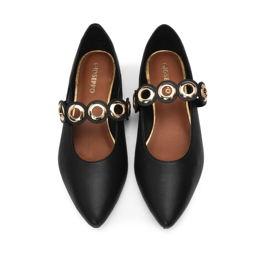 Sapato Sabrinas Mulher Pele Preto