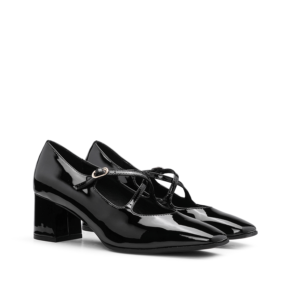 Sapato Mary Jane Mulher Preto