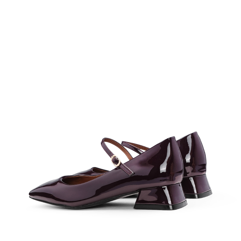 Sapato Mary Jane Mulher Bordeaux