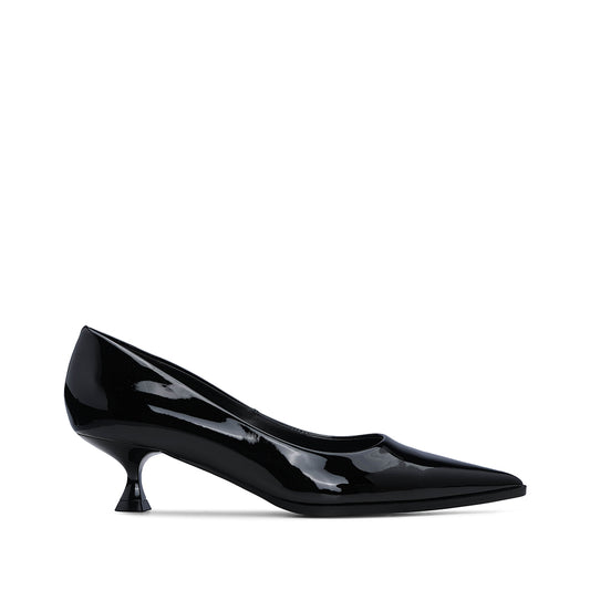 Sapato Salto Médio Mulher Verniz Preto