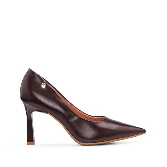 Zapatos de tacón alto marrones para mujer