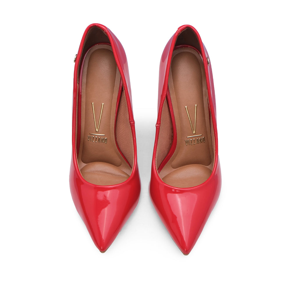 Sapato Salto Alto Mulher Verniz Vermelho