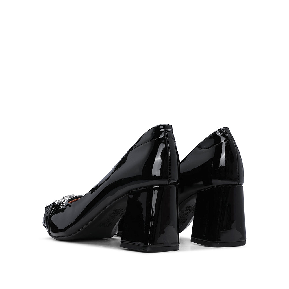 Sapato Salto Médio Mulher Verniz Preto