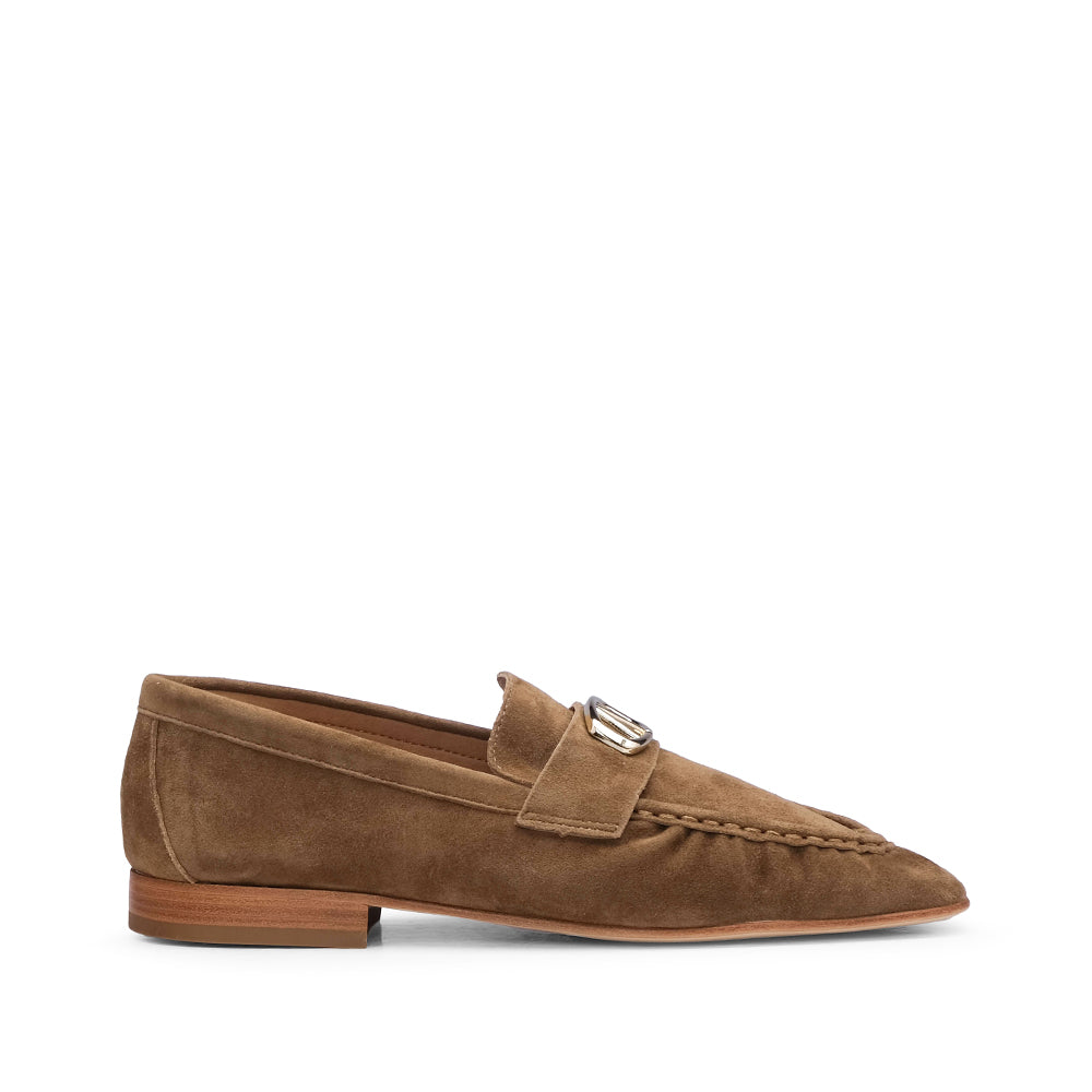 Sapato Mocassim Mulher Camurça Camel