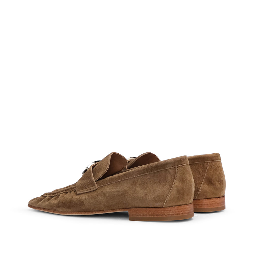 Sapato Mocassim Mulher Camurça Camel