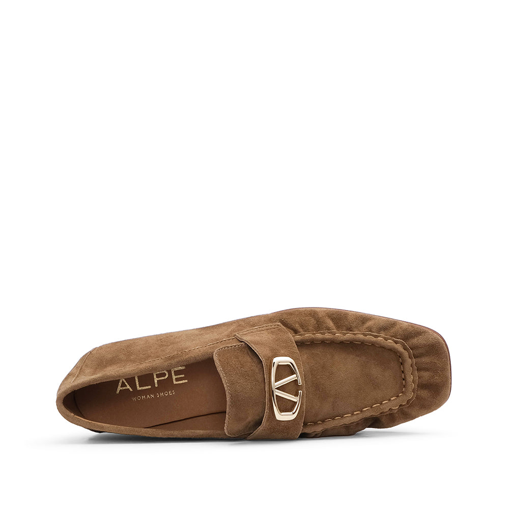 Sapato Mocassim Mulher Camurça Camel