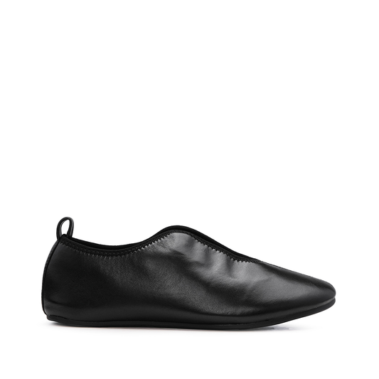 Sapato Salto Raso Mulher Pele Preto