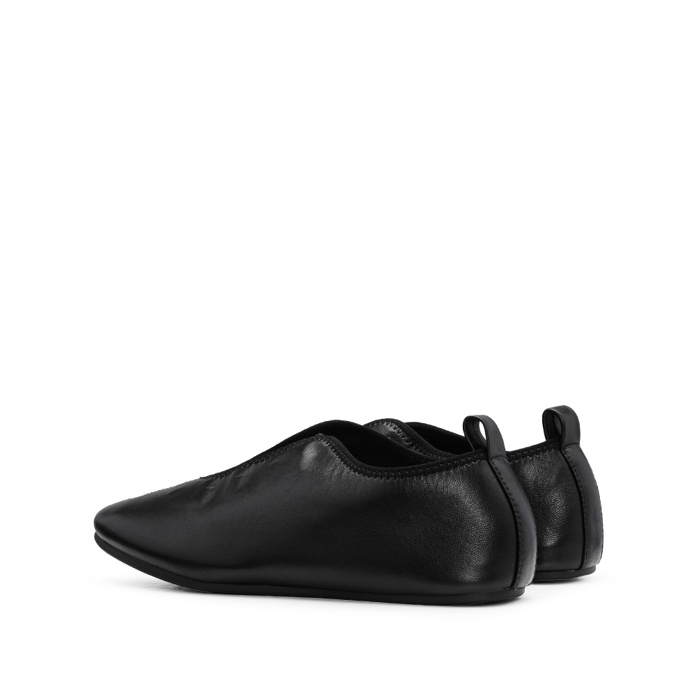 Sapato Salto Raso Mulher Pele Preto