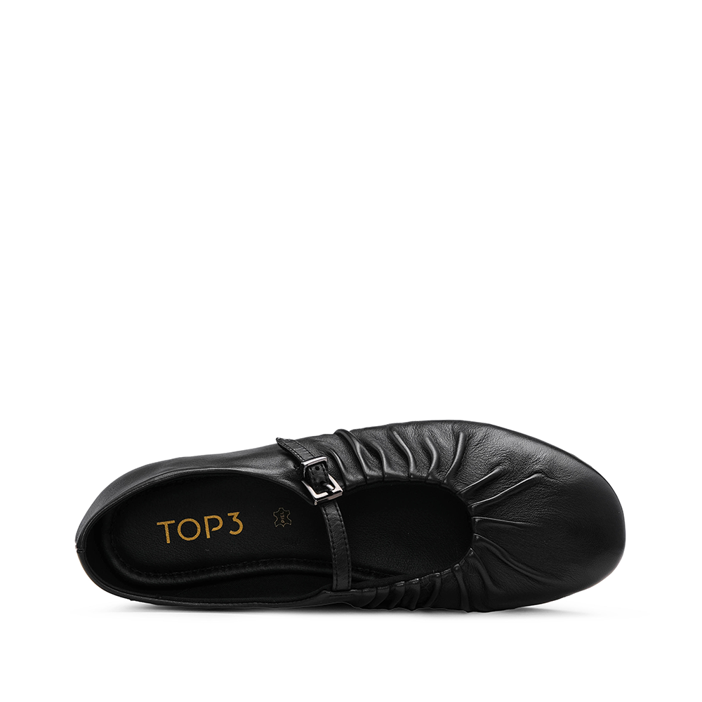 Sapato Sabrinas Mulher Pele Preto