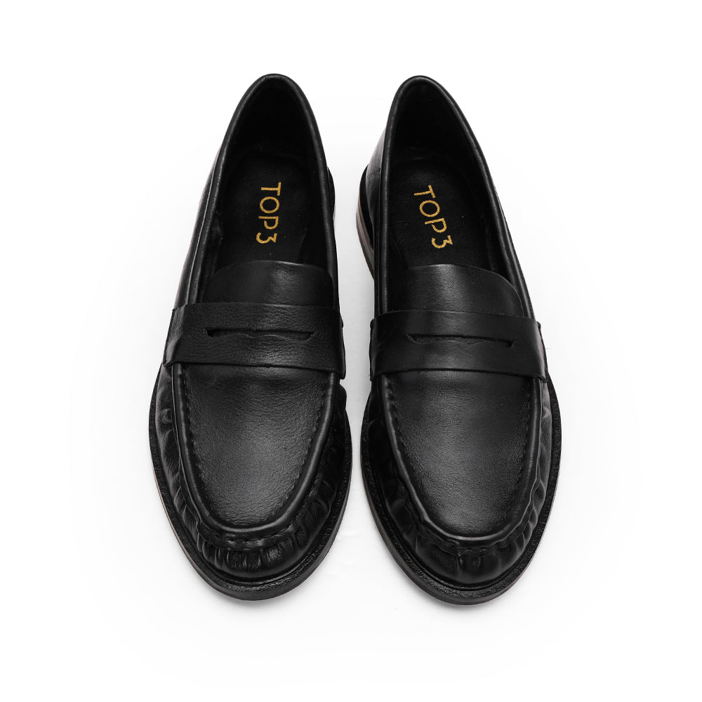 Sapato Mocassim Mulher Pele Preto