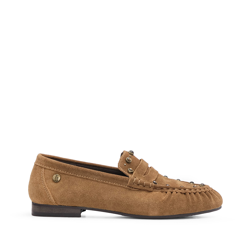 Sapato Mocassim Mulher Camurça Camel