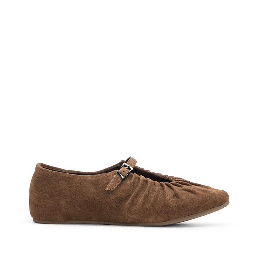 Sapato Sabrinas Mulher Camurça Camel