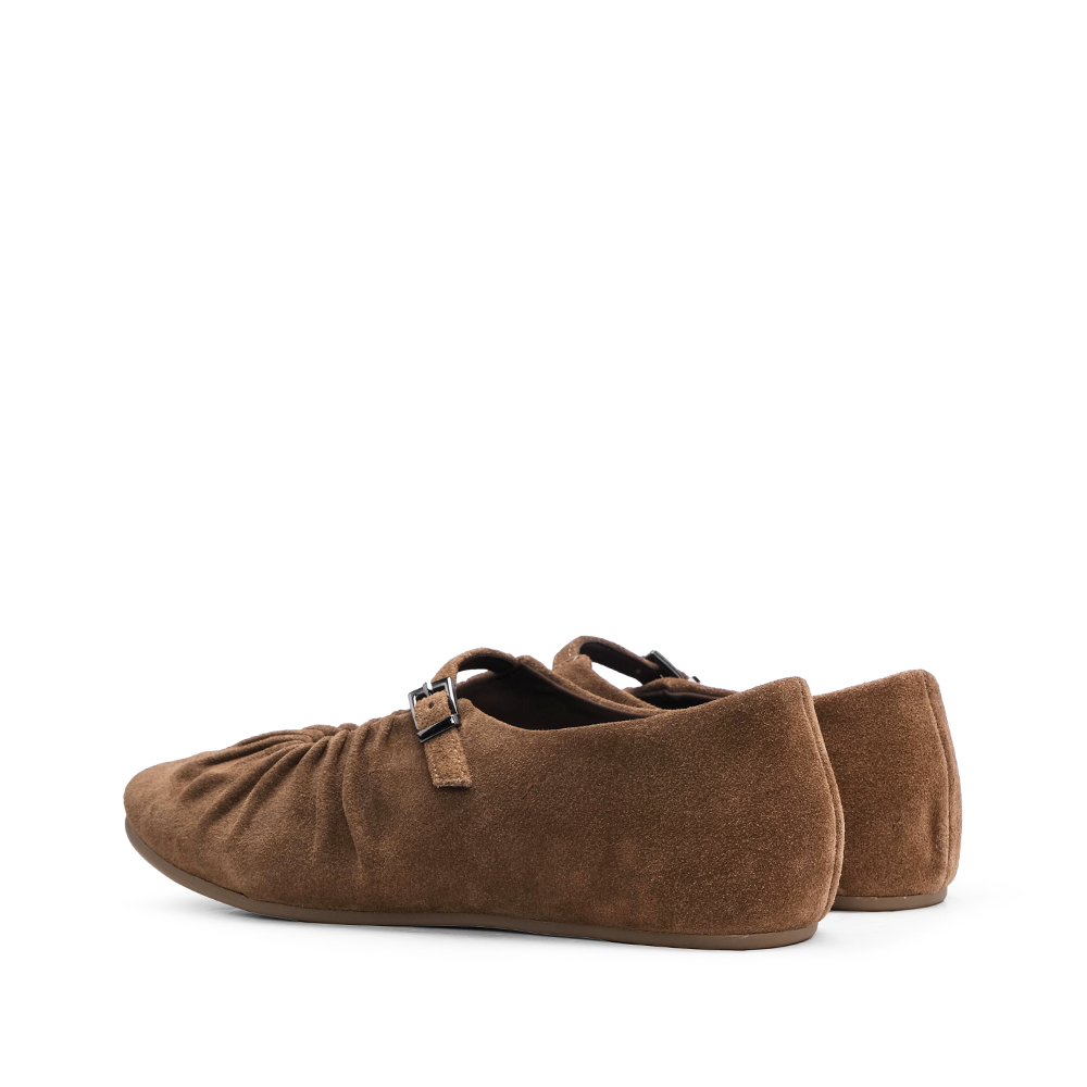 Sapato Sabrinas Mulher Camurça Camel