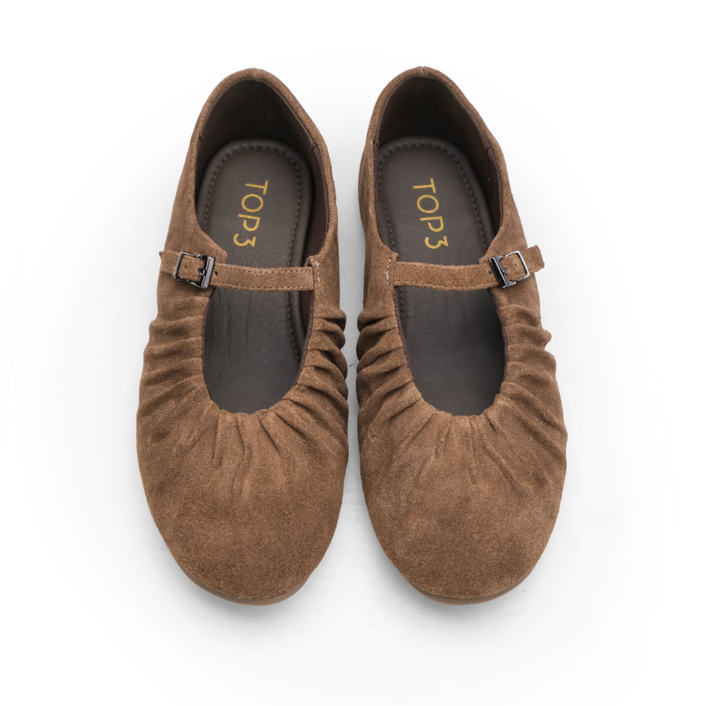 Sapato Sabrinas Mulher Camurça Camel