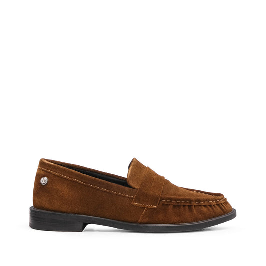 Sapato Mocassim Mulher Camurça Camel