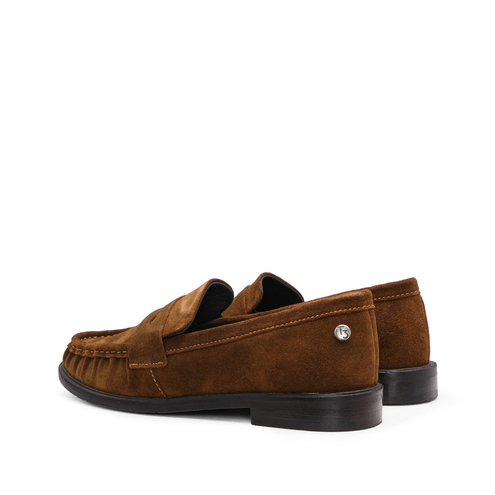 Sapato Mocassim Mulher Camurça Camel