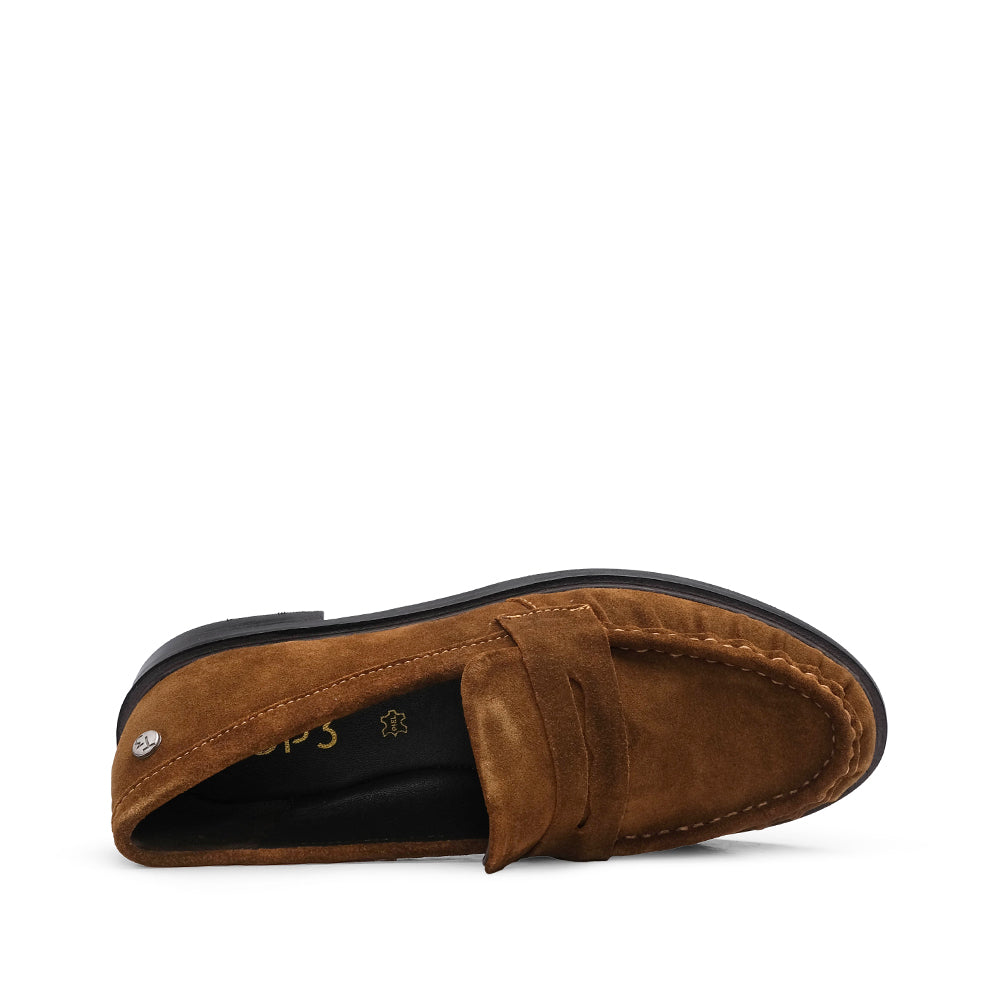 Sapato Mocassim Mulher Camurça Camel