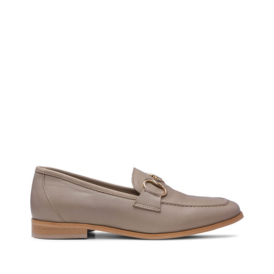 Sapato Mocassim Mulher Pele Taupe