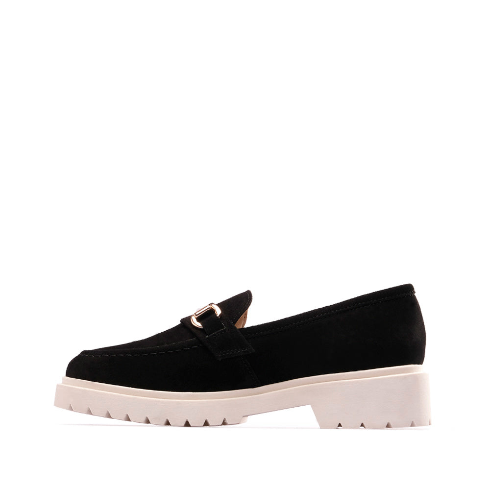 Sapato Mocassim Mulher Camurça Preto