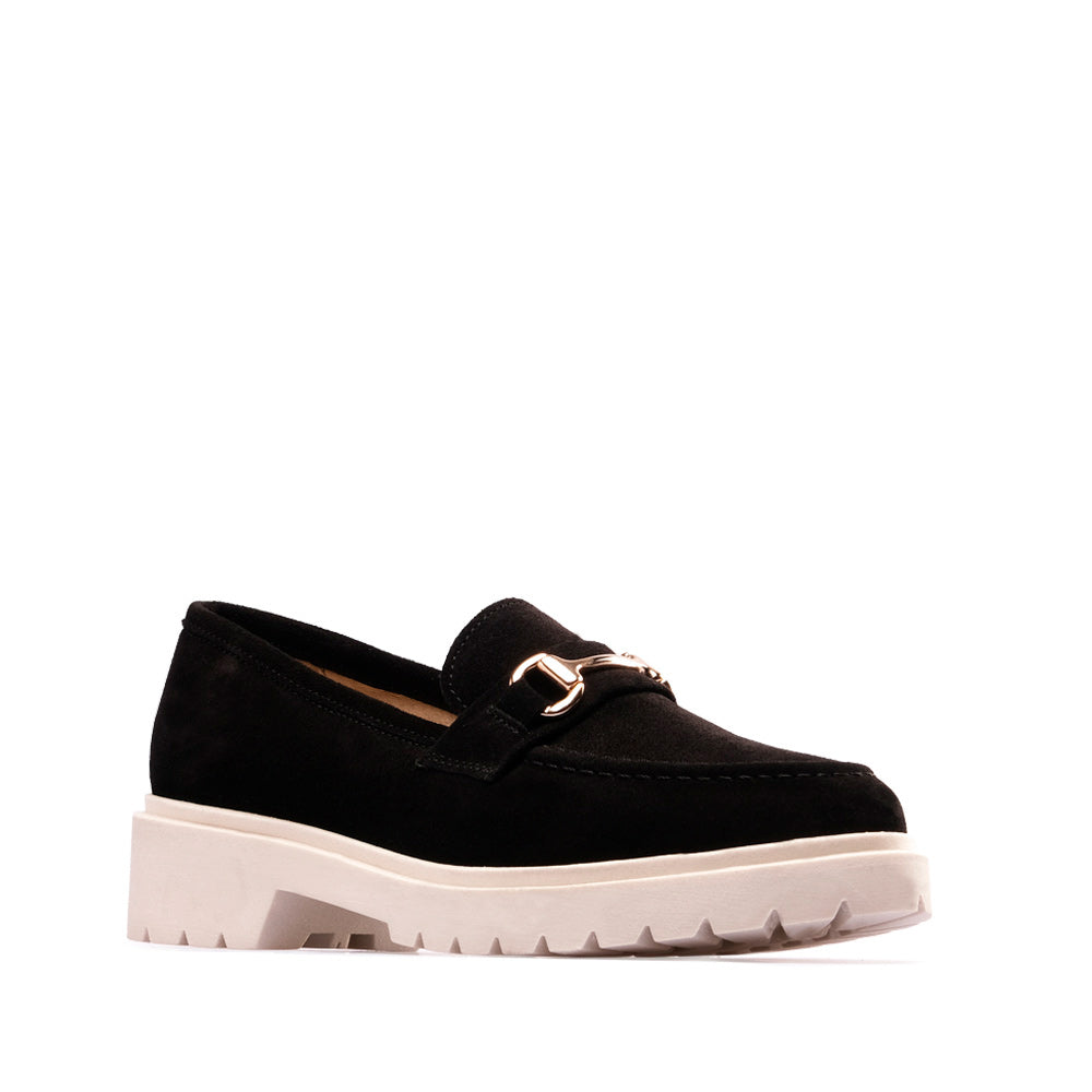 Sapato Mocassim Mulher Camurça Preto
