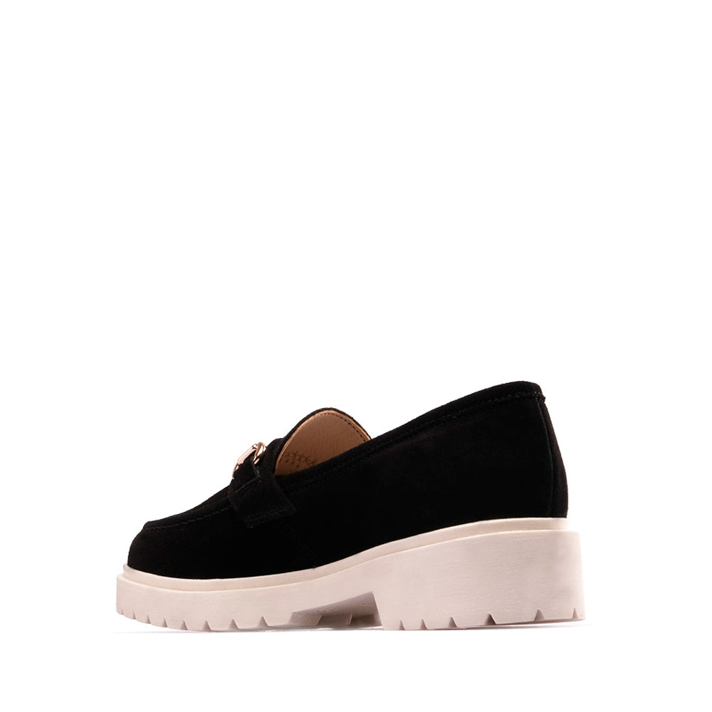 Sapato Mocassim Mulher Camurça Preto