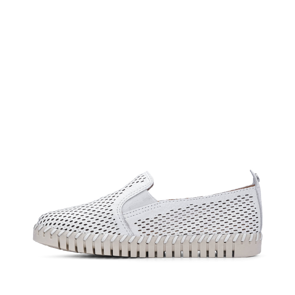 Sapato Conforto Mulher Pele Branco