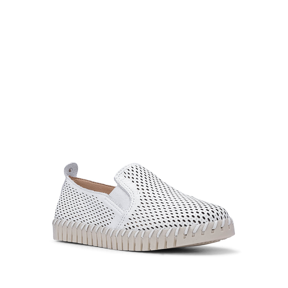 Sapato Conforto Mulher Pele Branco