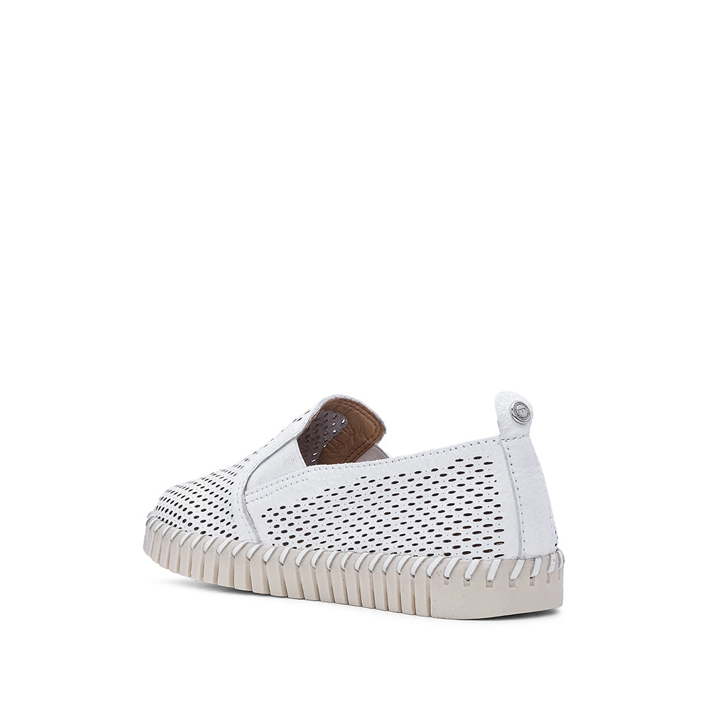 Sapato Conforto Mulher Pele Branco