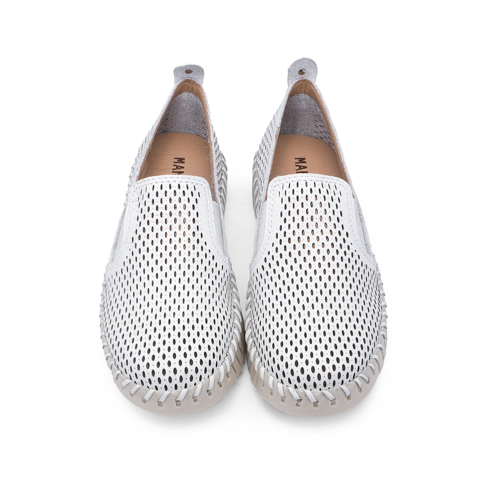Sapato Conforto Mulher Pele Branco