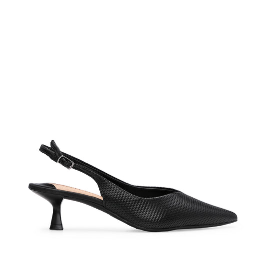 Sapato Salto Médio Mulher Pele Preto