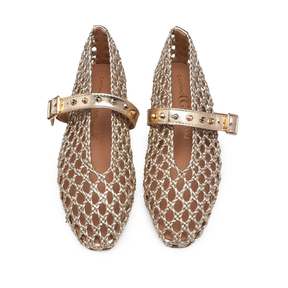 Sapato Sabrinas Mulher Dourado