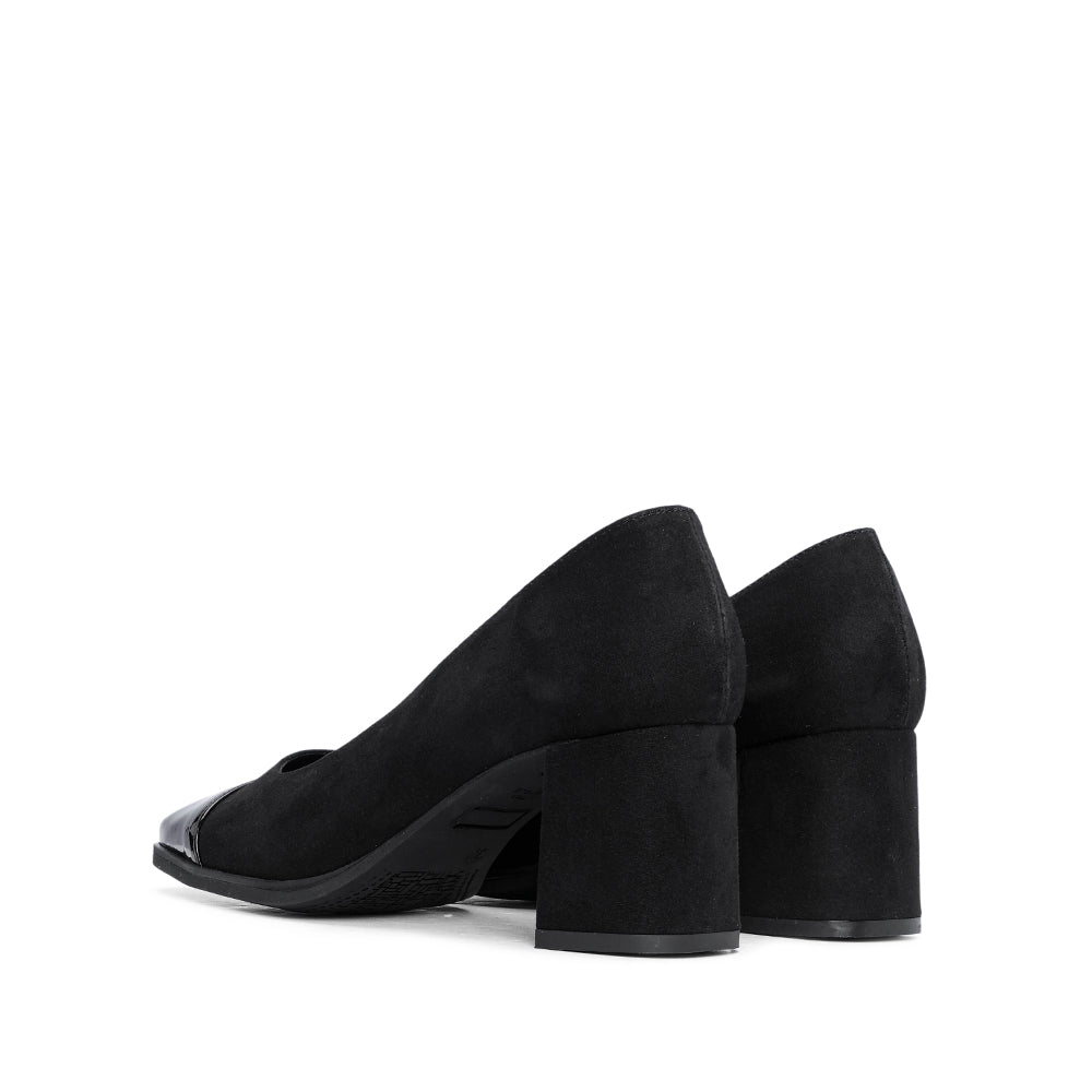 Sapato Salto Médio Mulher Verniz Preto