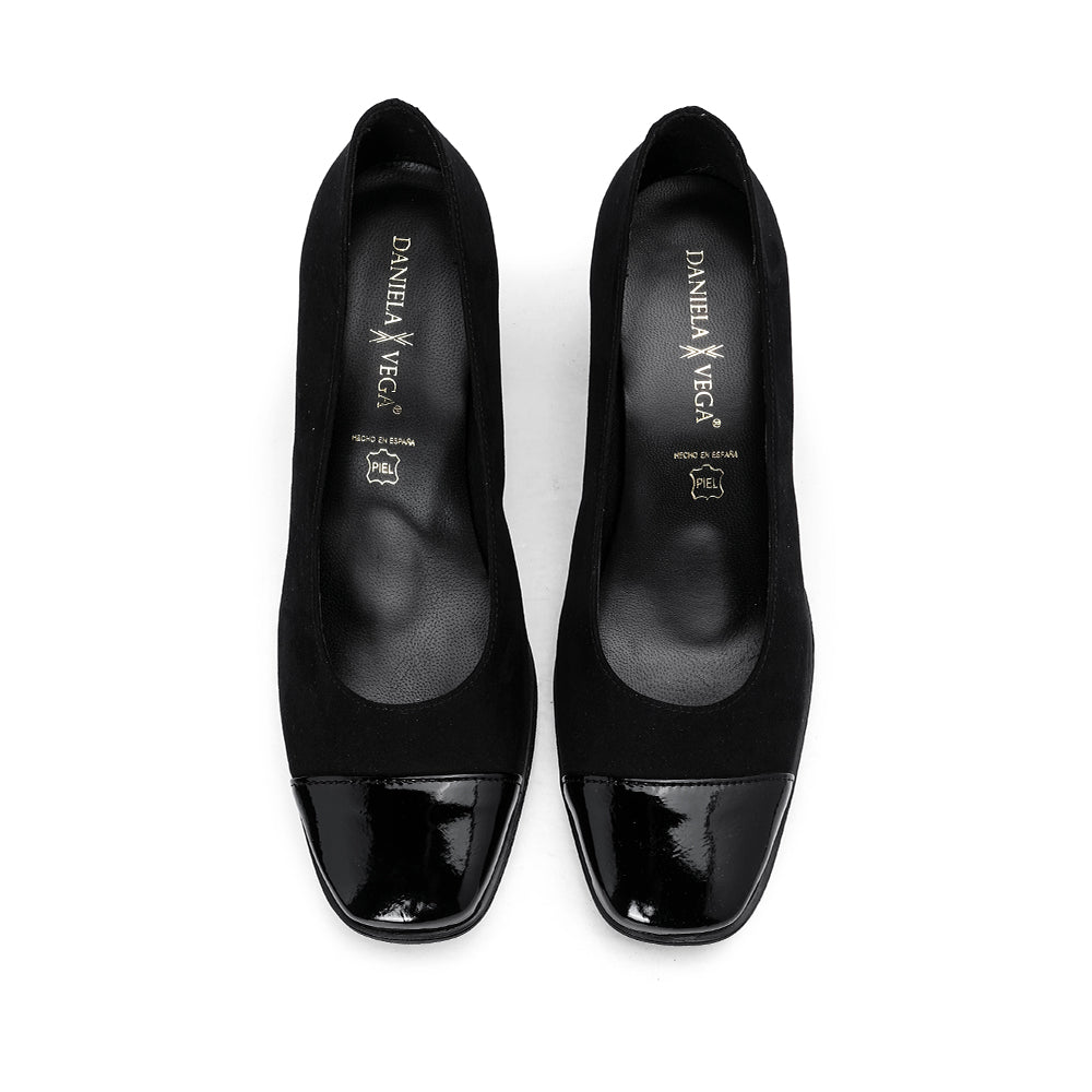 Sapato Salto Médio Mulher Verniz Preto