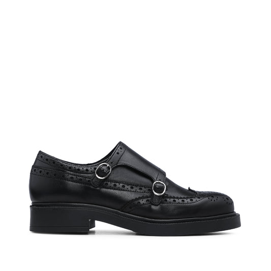 Sapato Salto Raso Mulher Pele Preto