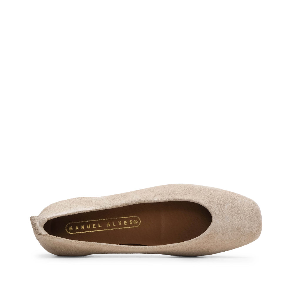 Sapato Sabrinas Mulher Camurça Bege