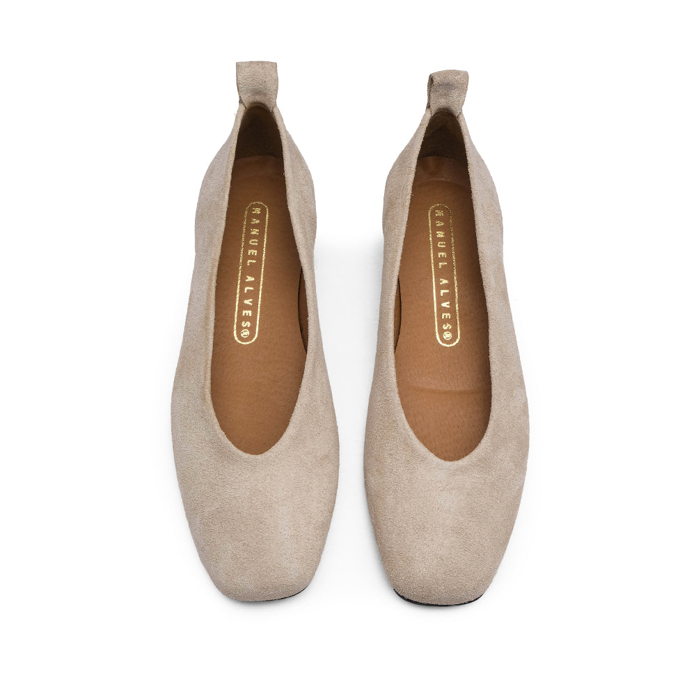 Sapato Sabrinas Mulher Camurça Bege