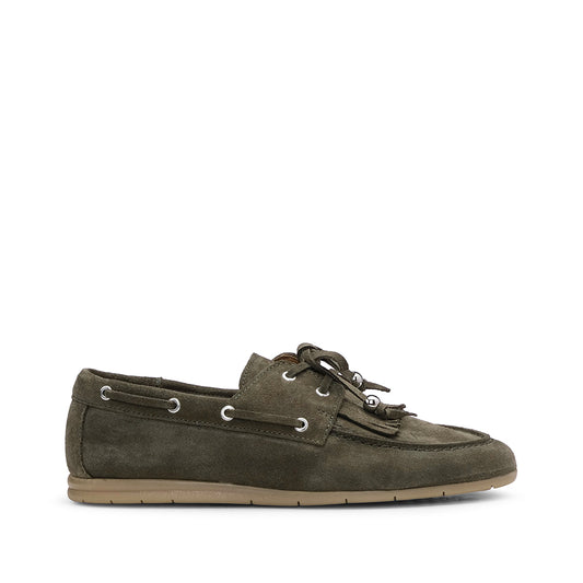 Sapato Mocassim Mulher Camurça Verde