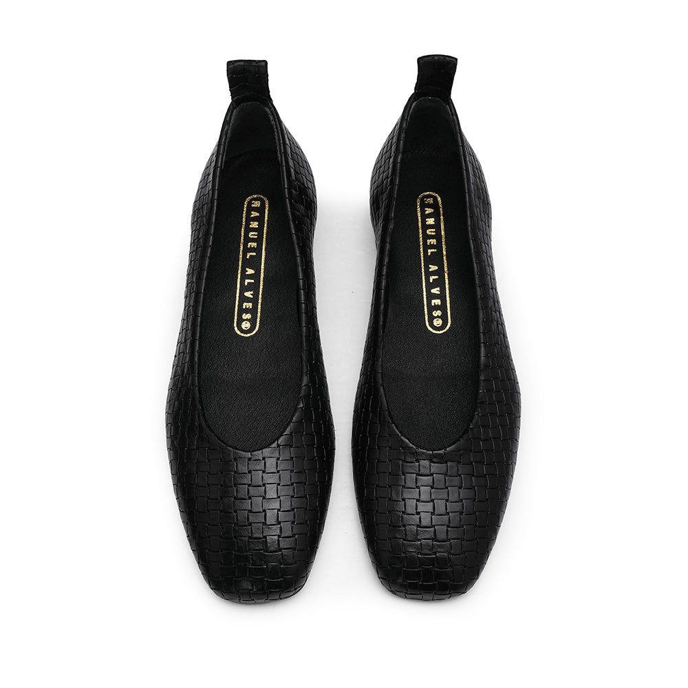 Sapato Sabrinas Mulher Gravado Preto