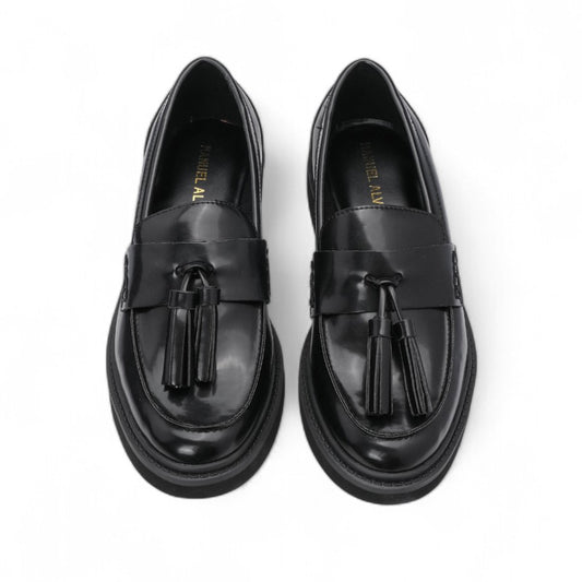 Sapato Mocassim Mulher Polido Preto