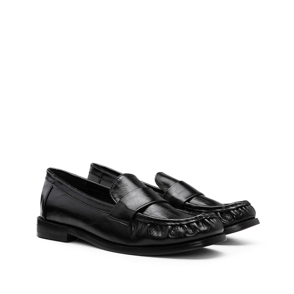 Sapato Mocassim Mulher Polido Preto