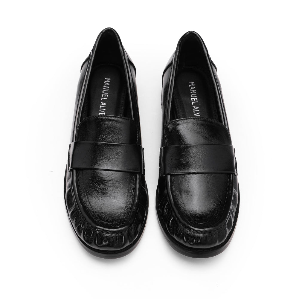 Sapato Mocassim Mulher Polido Preto