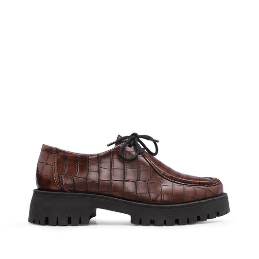 Sapato Casual Mulher Animal Print Castanho