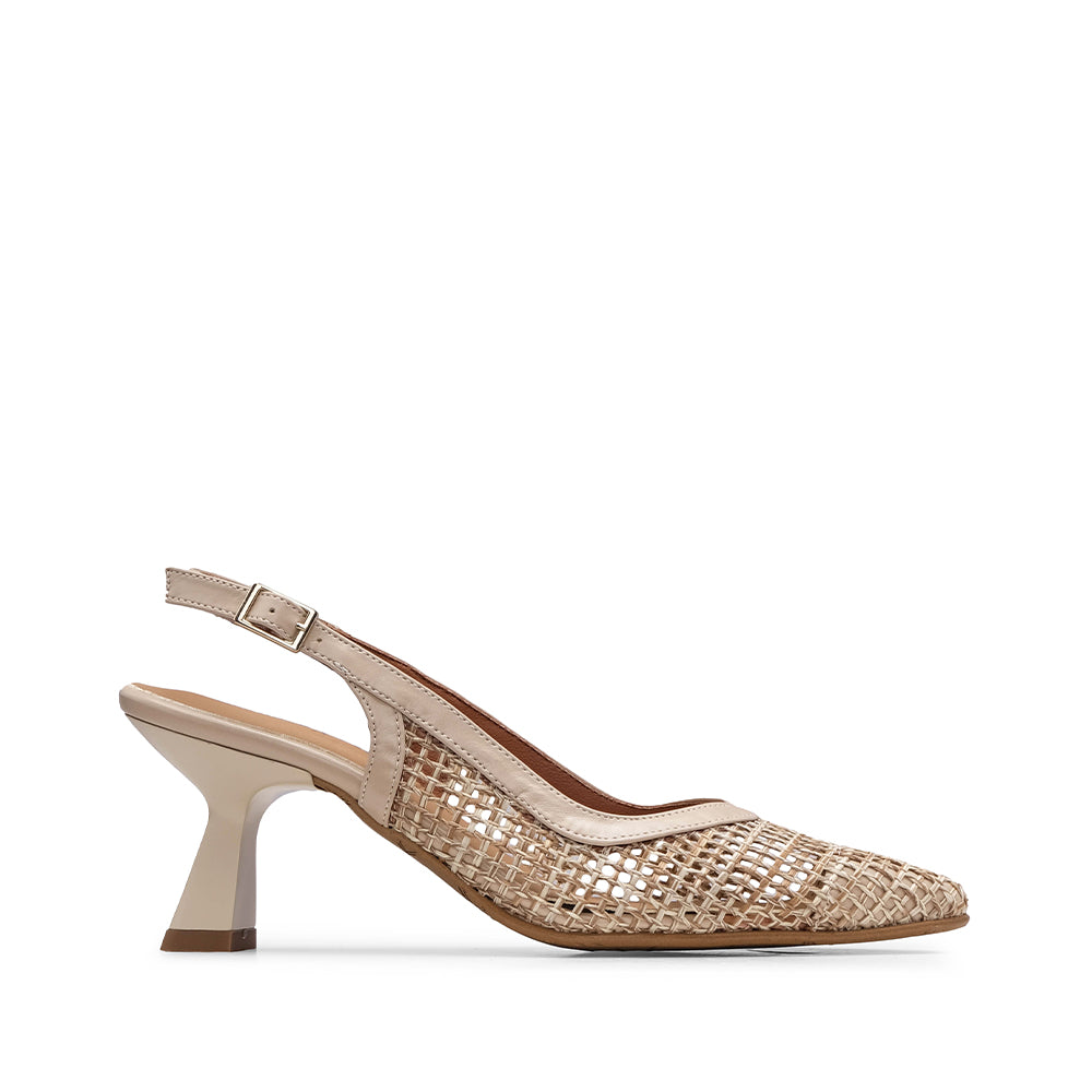 Sapato Alto Médio Mulher Natural