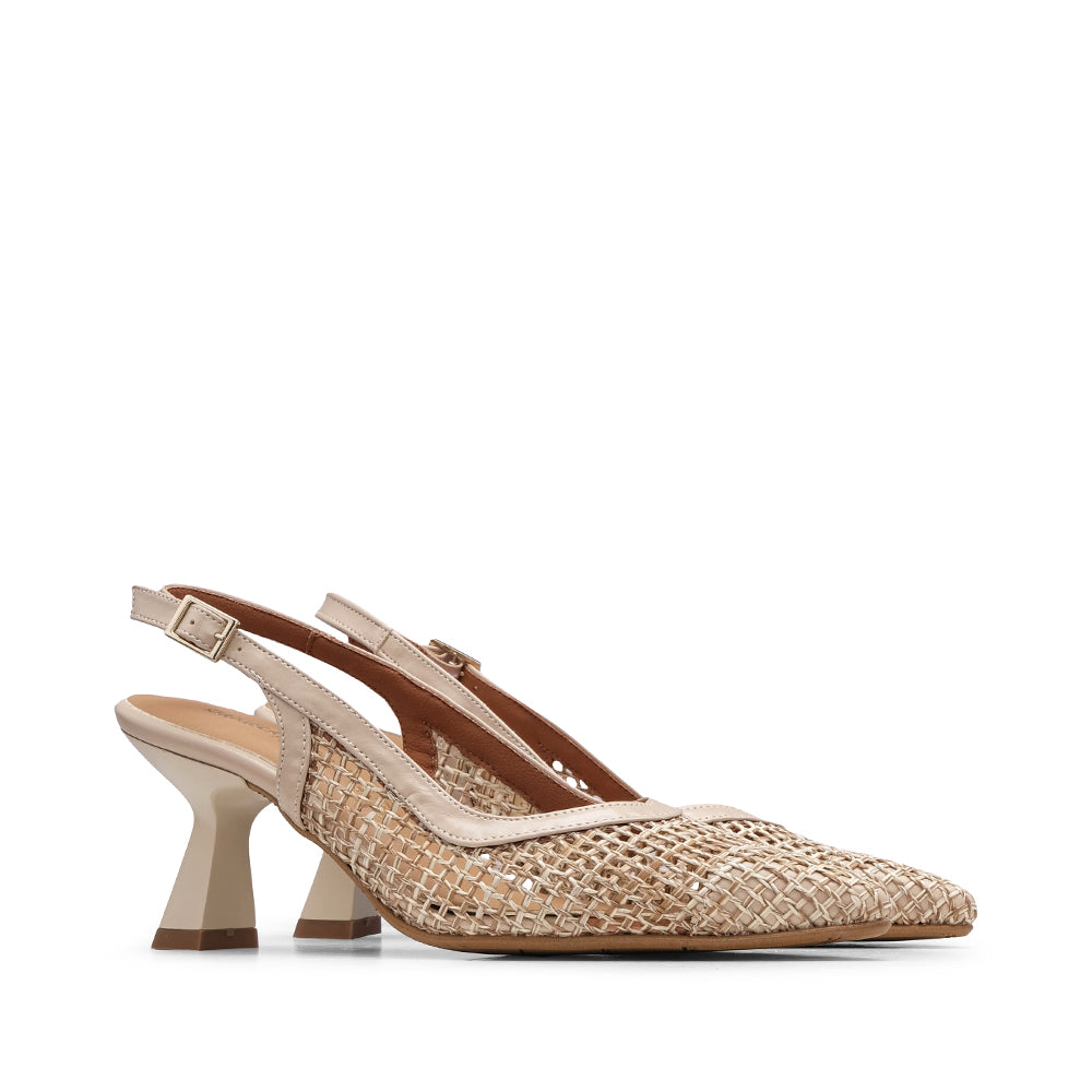 Sapato Alto Médio Mulher Natural