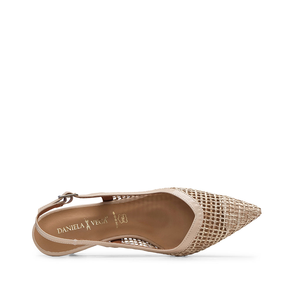 Sapato Alto Médio Mulher Natural